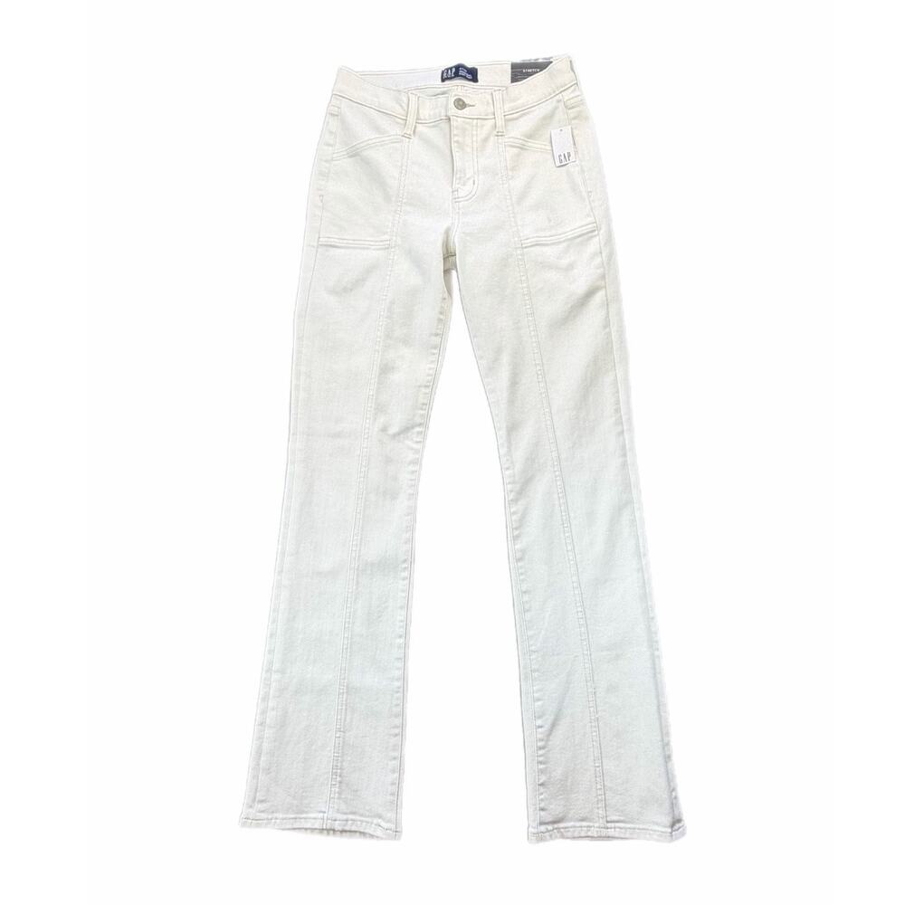 GAP NEW White Baby Boot Center Seam Casual Everyday Minimalist Chic Denim Jeans